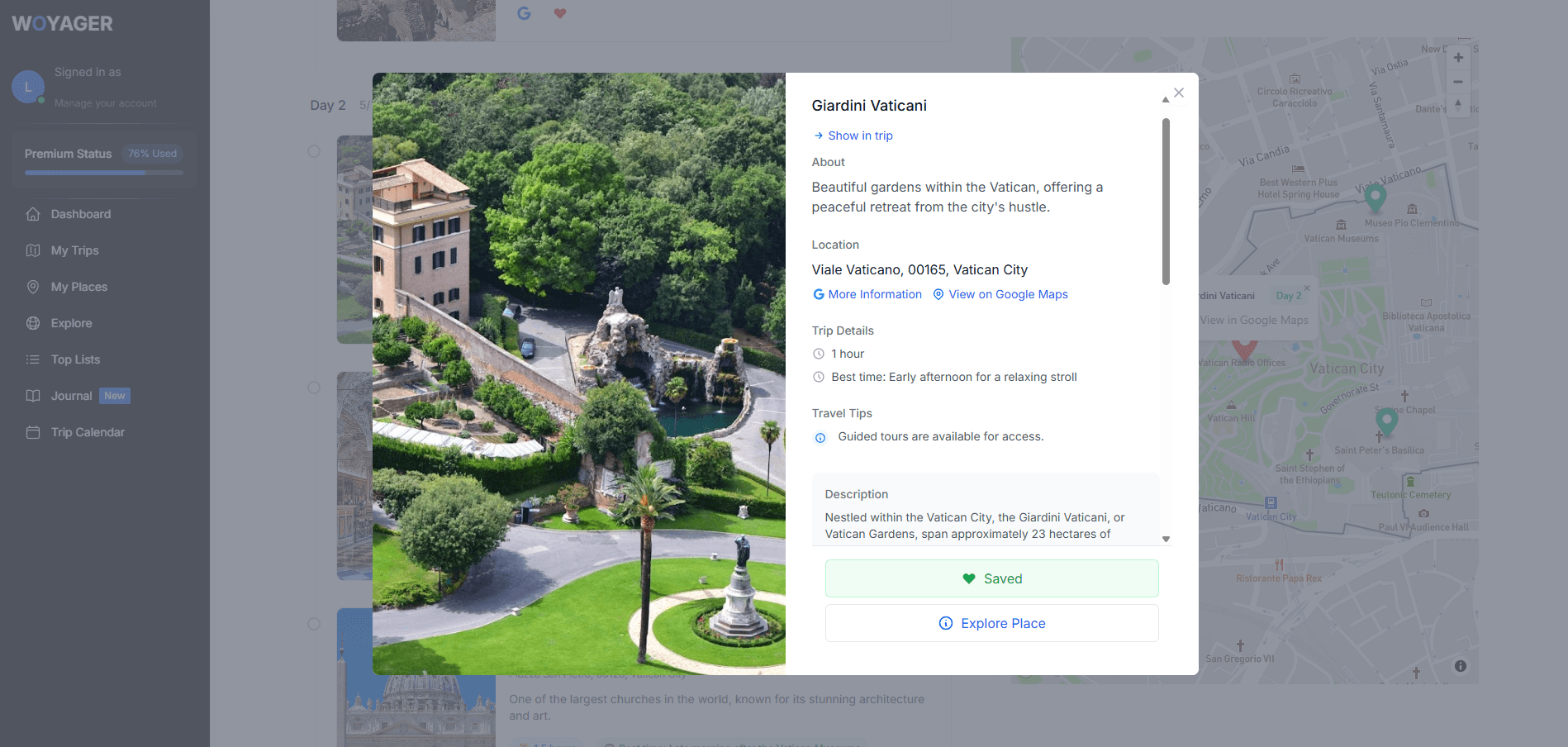WOYAGER Place Details - In-depth information about suggested destinations and attractions