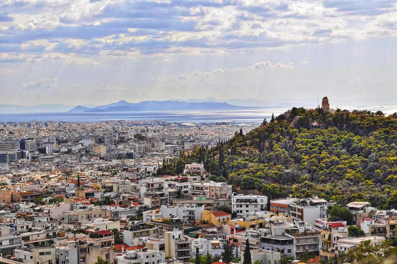 The iconic Acropolis and ancient ruins overlooking Athens, Greece