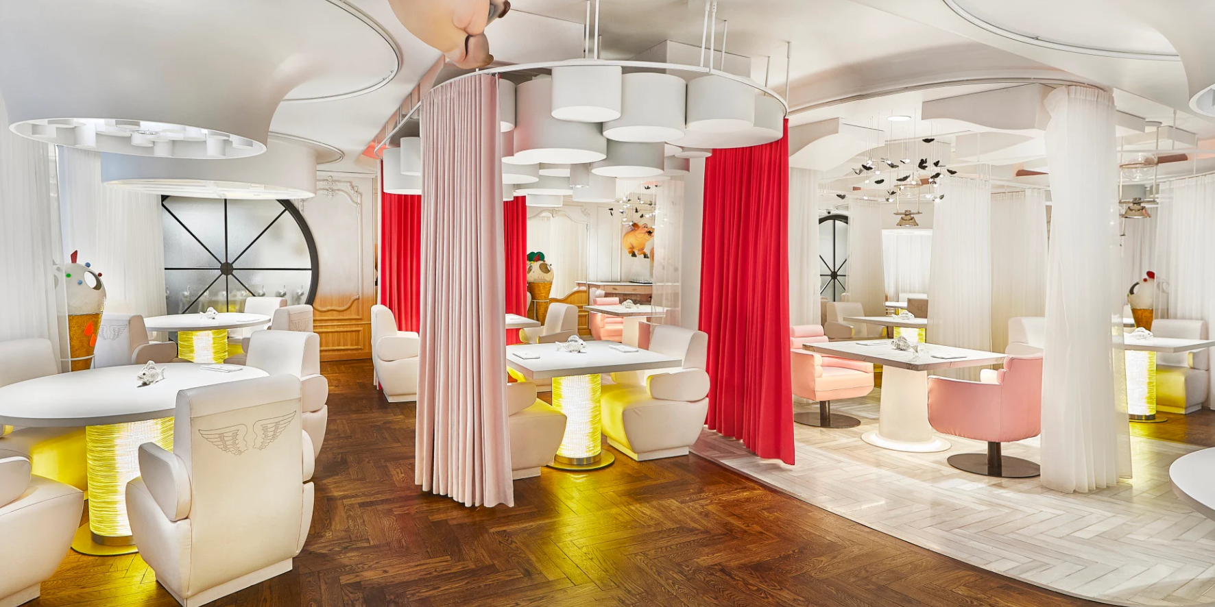 Artistic presentation at DiverXO restaurant in Madrid