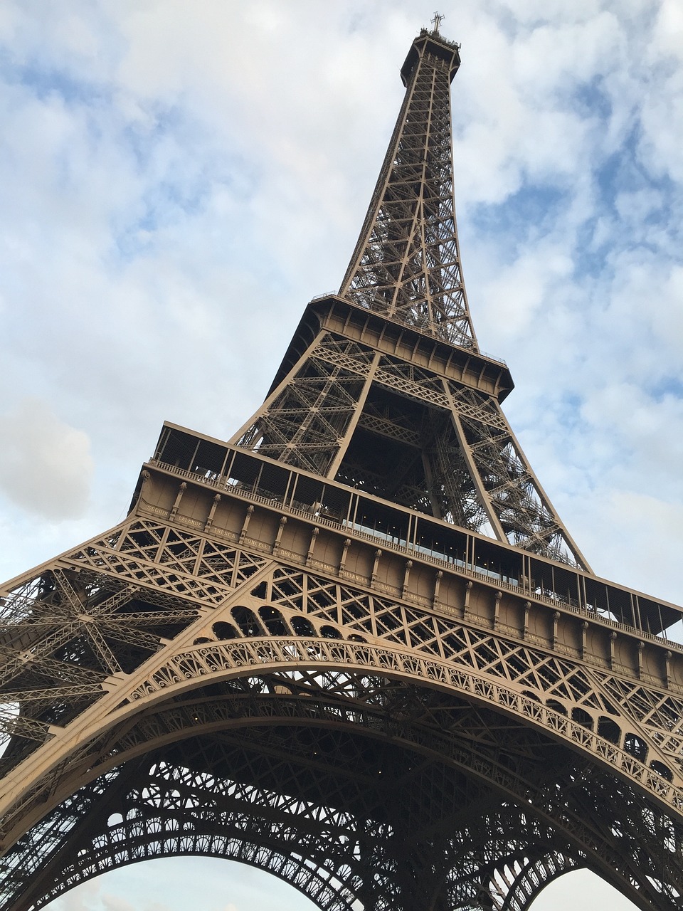 Elegant Parisian restaurant with Eiffel Tower view